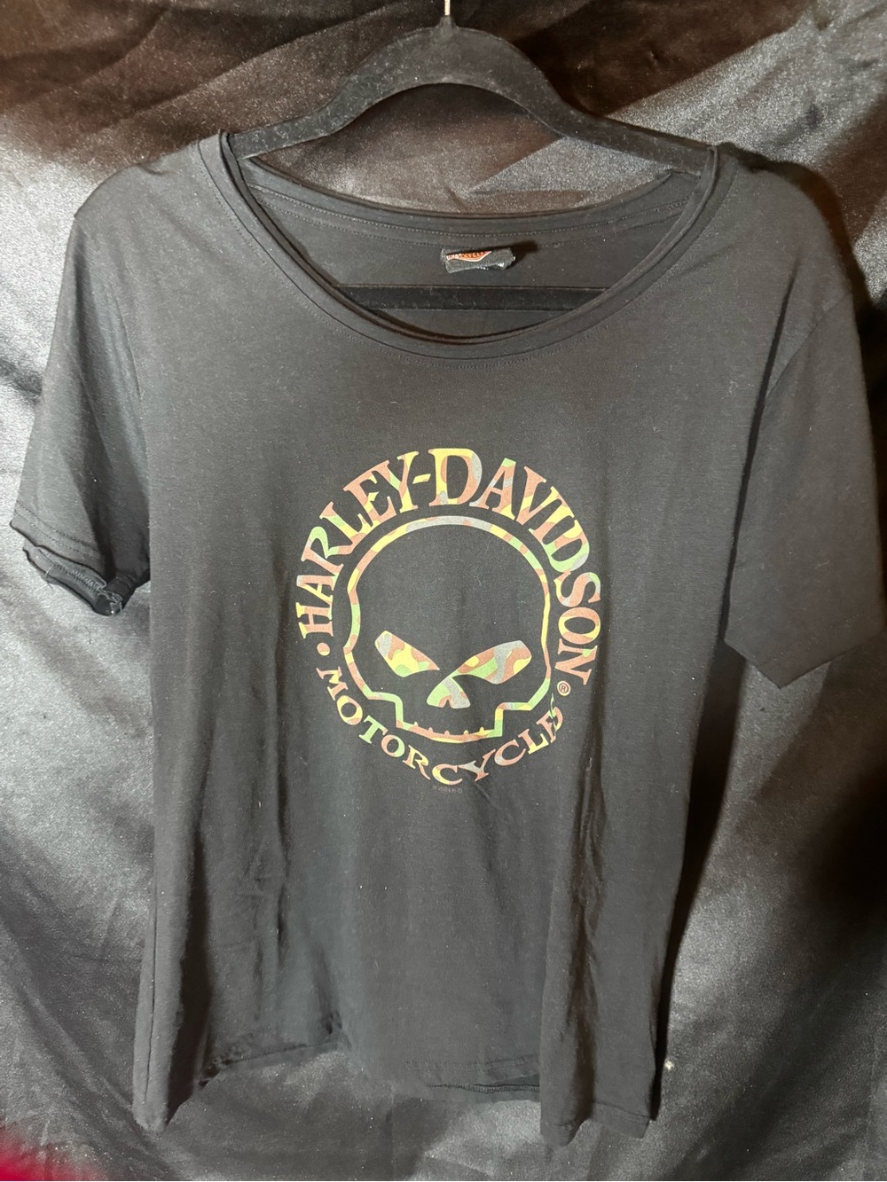 Harley-Davidson Black Tee with Multicolor Logo